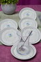 Hermia Juego de 6 Platos de Porcelana Ebrusu Multicolor de 12 cm